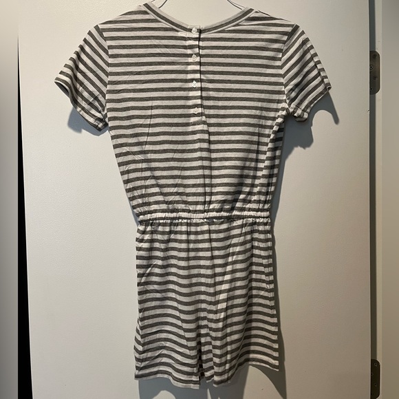 American Apparel grey & white striped romper - sz Small - Picture 2 of 3